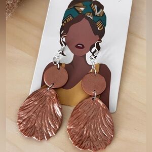 Elegant Red Leaf Drop Earrings